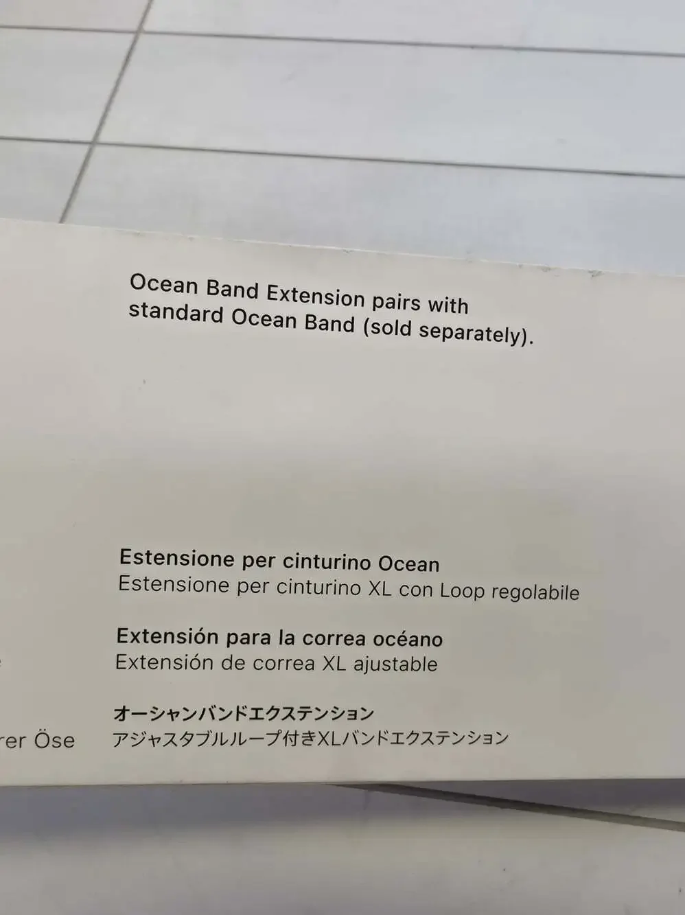 NEW - Original Apple Ocean Band Extension - 49mm XL - WHITE - MQEA3AM/A